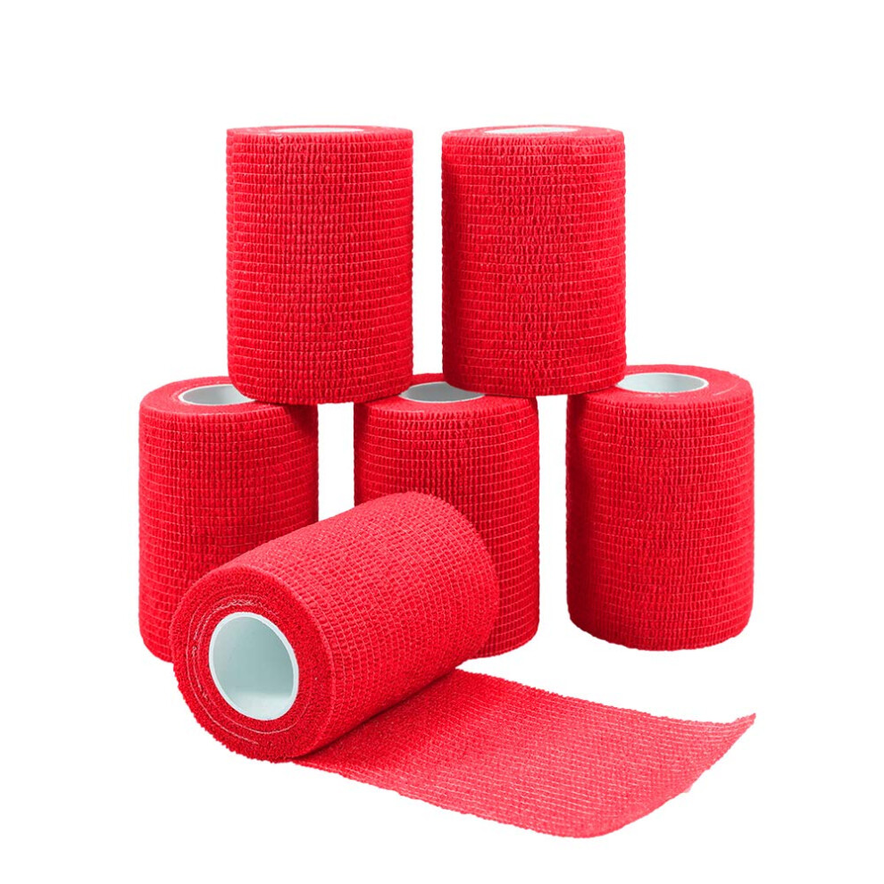 SelfAdhesive Cohesive Bandage Plaster 7.5 cm x 4.5 m (Red)