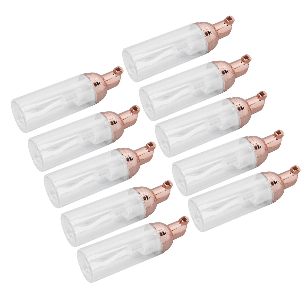 10Pcs 50ml Clear PET Foam Pump Bottles, 13x3.6cm Large Mouth Dispensers