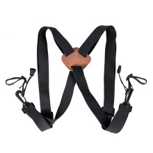 Universal Binoculars Strap Quick Release Adjustable Stretch Xshaped Ergonomic for Cameras, Chest Harness and Hunting Accessories, black