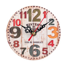 Artistic Clock With Clear Numbers, Eco-Friendly Material Battery Powered Silent Non-Ticking Vintage Decoration For Home Office Easy Install (#1)