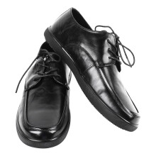 Schwarz 41 PU-Lederschnürschuhe für Männer Modern & Atmungsaktiv