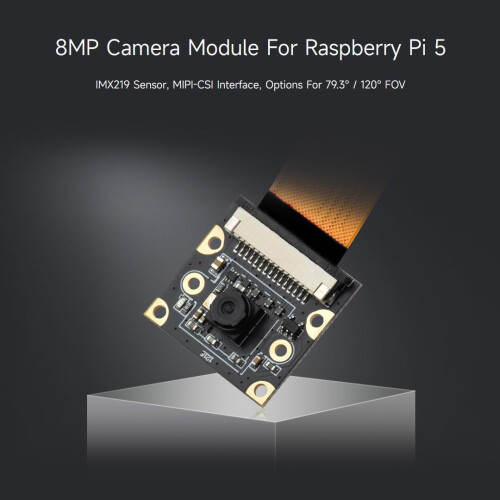 IMX219 Camera Module, Compatible with Raspberry Pi 5, 8MP, MIPICSI Interface 1