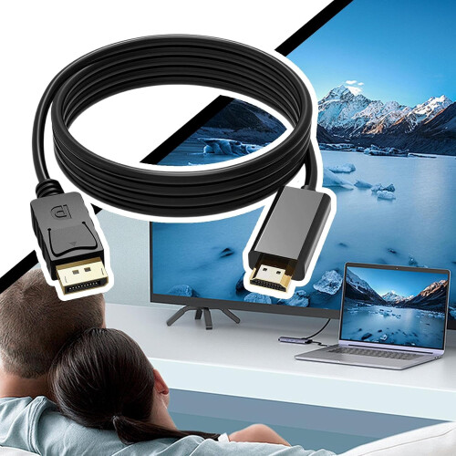1.8M 4K DisplayPort Cable for PC and Laptop, Flicker Visuals, Durable AntiInterference Design 1