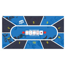 Portable Poker Tabletop Mat  Rubberized Playing Surface, Foldable Texas Hold'em Mat G1830