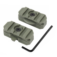 Tactical Helmet Rail Mount ARC Rail Adapter 360 Rotation for 19mm Fast Helmet Green