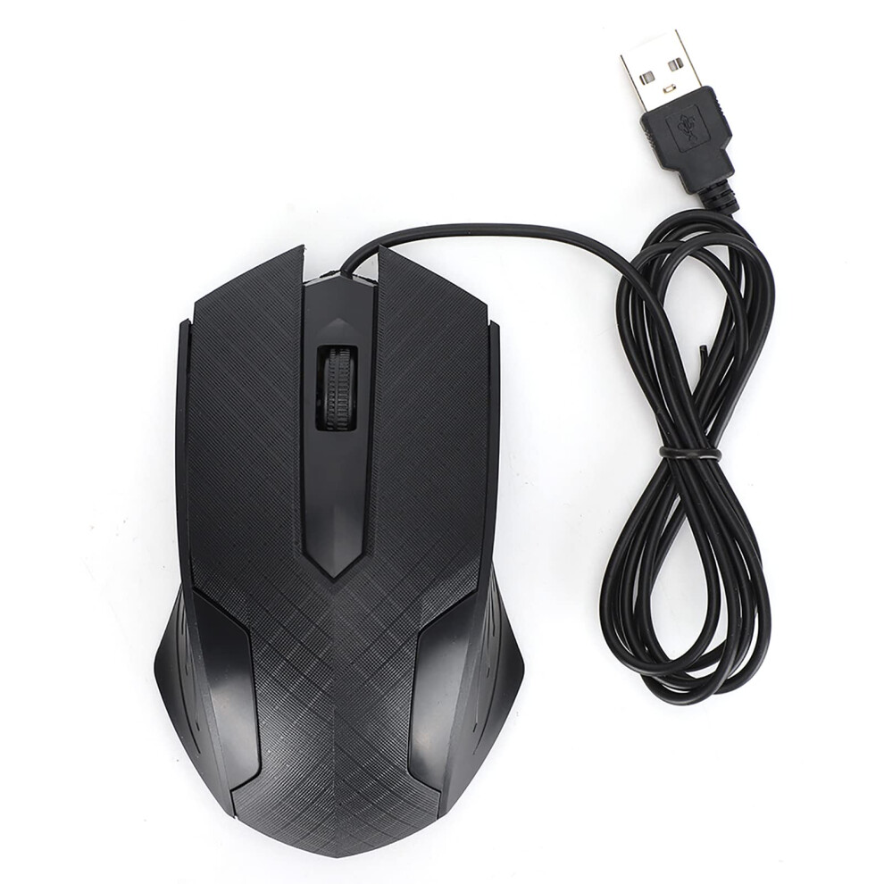 Pc Wired Mouse, 3Button 2400 Dpi Ergonomic Mice, 2400Dpi Business Universal Mice For Mac (Q57) Q57 Black 9347817109658