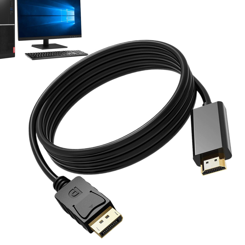 Computer Cord 1.8M Displayport Cable 4K Unidirectional For Pc, Laptop, Monitor, Gamers And Streamers 9347817253382