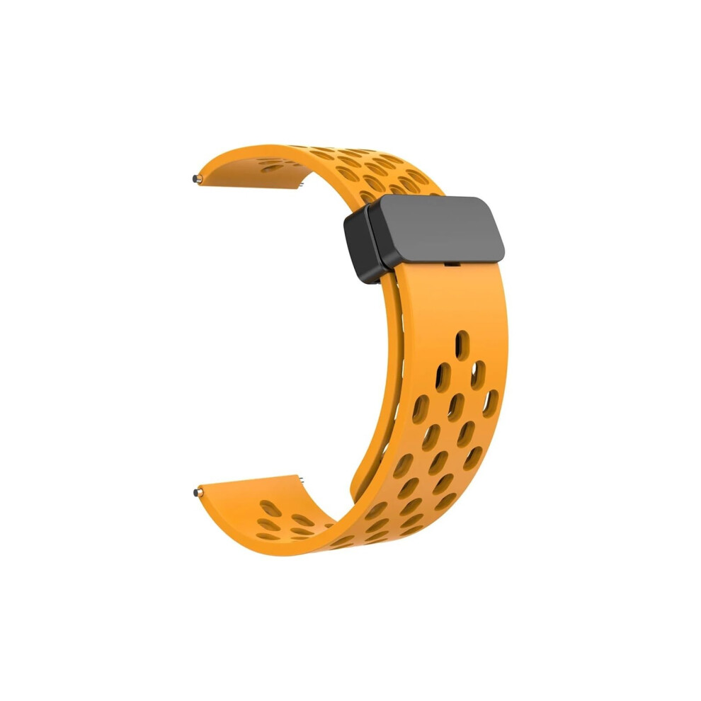 Magnetic Silicone Strap For Gt5 Pro Gt4 Gt3, 22Mm 20Mm 18Mm, 46Mm/41Mm Compatible, Breathable Yellowb Sports Band 9382693949745