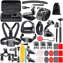 50 in 1 Action Camera Accessory Combo Kit with EVA Case Compatible with Campark X20C Action Camera