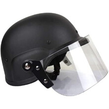 Classic Protective Paintball Helmet With Transparent Sun Visor M88 Helmet Black Size 5761 Cm