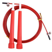 Speed Jump Rope for Cardio, Adjustable Length Speed Jumping Rope with Super Fast Turning Design, Durable Vinyl-Coated Wire Cord Workout Skipping Rope