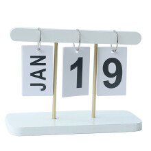 Gjenbrukbar stående flipkalender, miljøvennlig evigvarende flipkalender for hjemmekontorbruk, praktisk å bære, utsøkt enkel