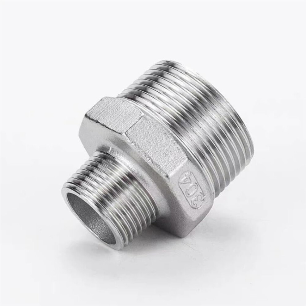Stainless Steel Pipe Fittings Bsp Male Thread 304 Hex Nipple Reducer Connector Dn8dn50 Leakproof 9347817254099