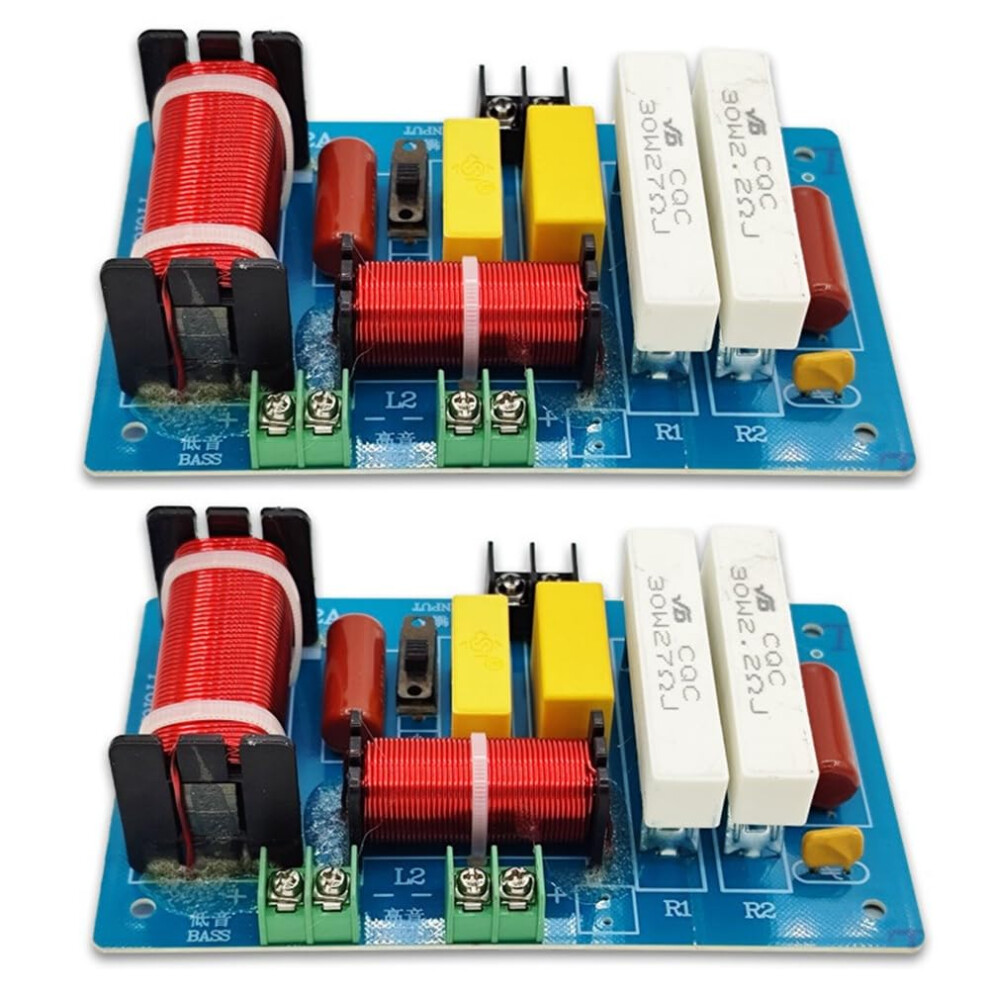 Pa2a 2Way Speaker, Crossover Treble 450W Bass, Subwoofer, Frequency Divider, Filter, Pcb Electronic Components, Diy For Home, Pack Of 2 9382693777805