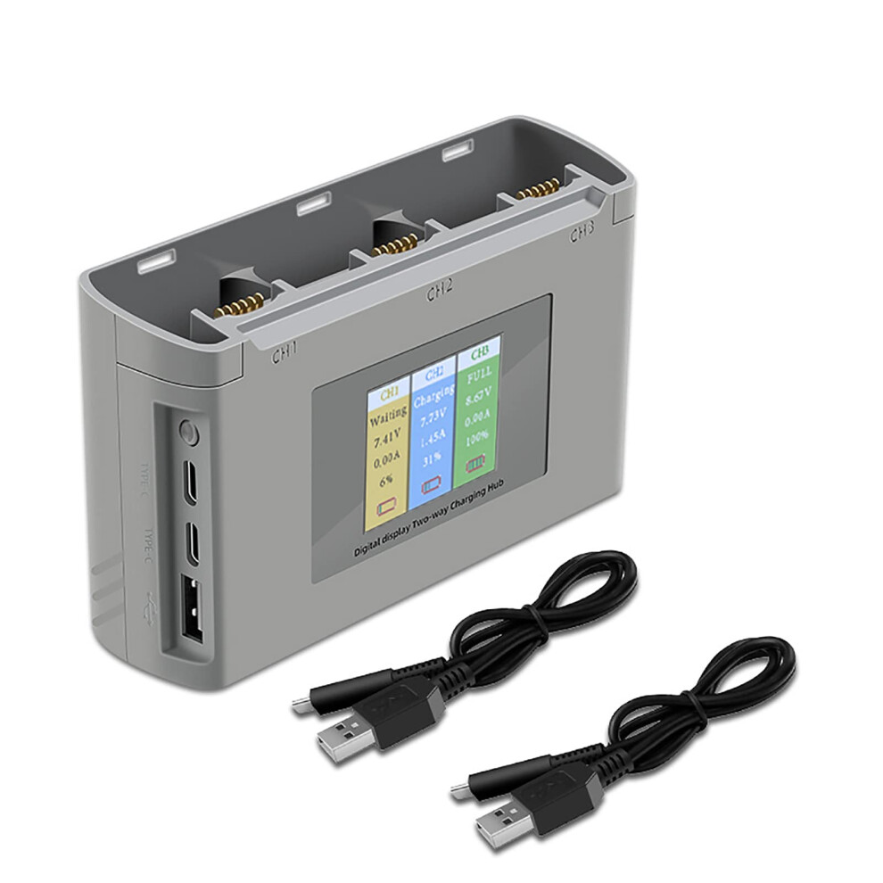 Usb Lcd Display Battery Charger Twoway Charging Intelligent Charger Hub Battery Charging Station For Dji Mini 2 Mini Se Drone 9382693778277
