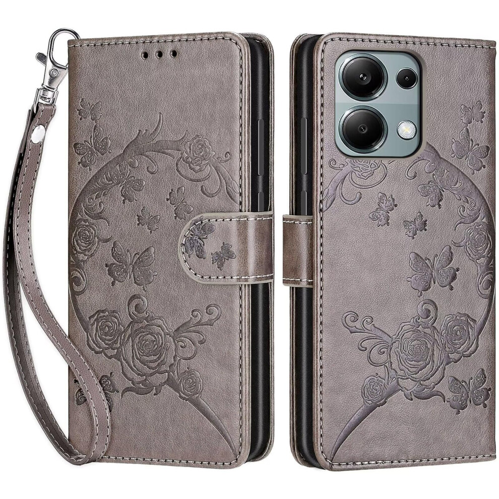 Nadoli Leather Flip Case For Xiaomi Redmi Note 13 Pro 4G Gray 9382693778376
