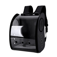 Portable, breathable bird carrier backpack for small and mediumsized birds (Black)