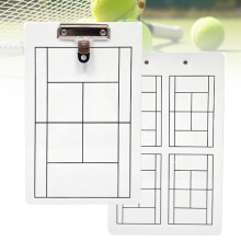 Tennis Clipboard for Coaches Dry Erase Surface, DoubleSided Erasable Clipboard for Training and Match Strategy