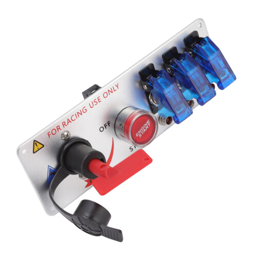 12V LED 5in1 Ignition Switch Panel with Engine Start for Cars RVs Trucks Blue 1