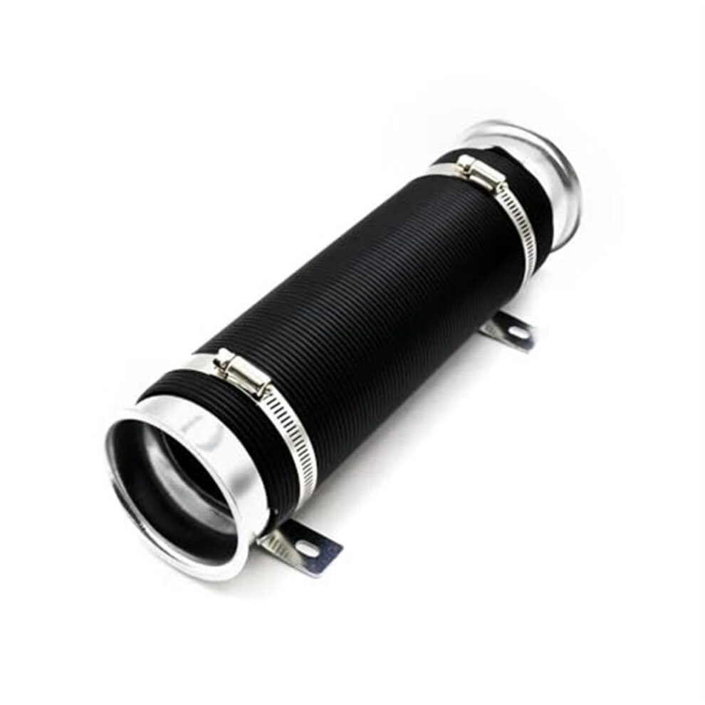 Cold Air Intake Hose 76Mm Expandable Telescopic Pipe For Car Engine Bx100458 Reduce Leakage Silver 9347817255270