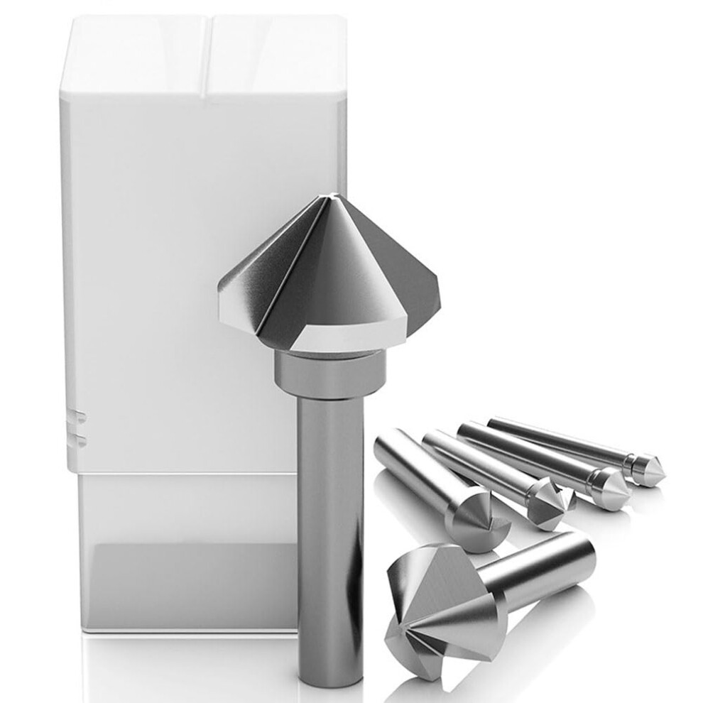 90Degree Countersink Drill Bit, 3Flute Chamfer Cutter, 30Mm Diameter, Wood, Steel, Metal, Precision Milling Tool 9347817424232