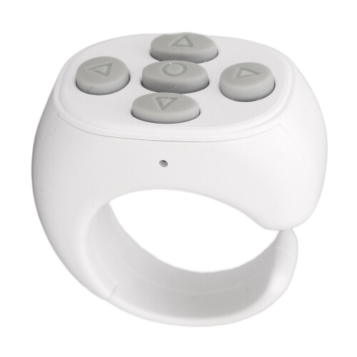 Selfie Shutter Ring Remote Bluetooth Control Multi Function White 2
