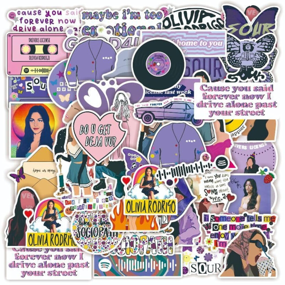 Olivia Rodrigo Stickers Cartoon Graffiti Decals For Laptops, Bikes, Skateboards, Pack Of 100 9382693779809