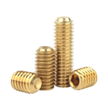 M3 x 12 mm 50 Pcs Hexagon Socket Grub Screws Brass Trophy Point Hex Headless Adjusting Screws All Button M3x12mm(50Pcs) Brass