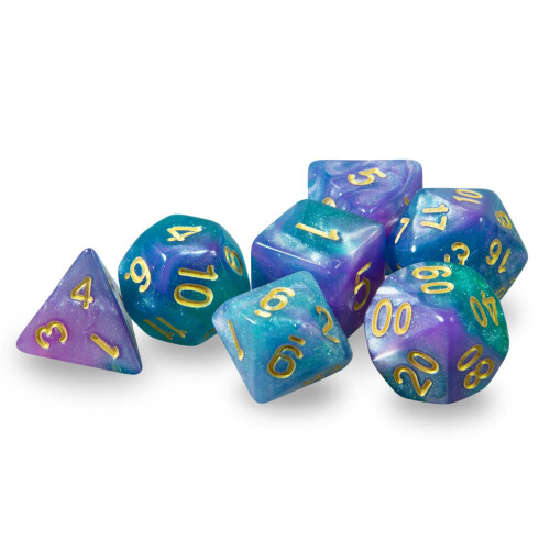 Pen  Paper Polyhedral Dice 7Piece (Design4)