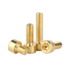 Copper Hex Socket Cylinder Head Bolts Brass Socket Caps Cup Head Screws Machine Bolt Fixings M5 x 12 mm 10 Pieces M5x12mm (10 Pcs) gold