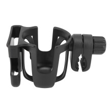 2 in 1 Stroller Cup Holder & Mobile Phone Mount Black Universal Fit Durable