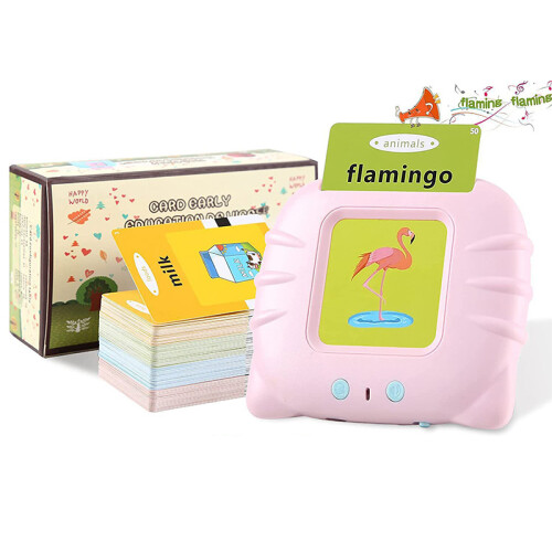 Pink Card Learning Machine for Sight Words, ABS, 300mAh Battery