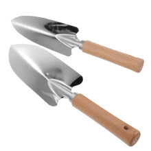 performance garden hand trowel, wooden