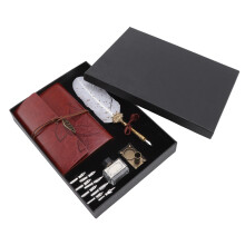 Europäisches Vintage-Stiftset im Retro-Design, antiker Kalligrafie-Federhalter mit Edelstahlfedern und kräftiger Tinte, elegantes Design und