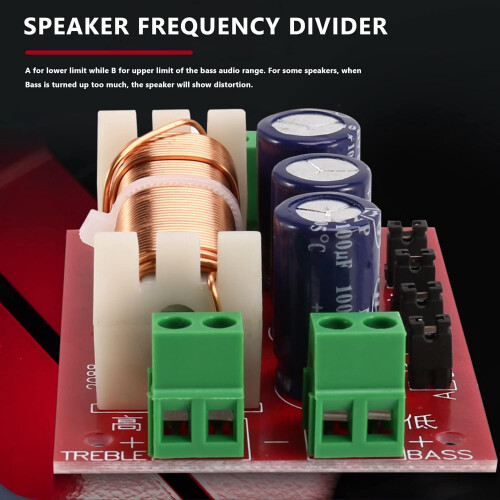 YLY2088 Audio Frequency Divider 400 W Adjustable 2 Way Crossover Filter Full Range Treble Bass Frequency Divider Ref: 1496 1