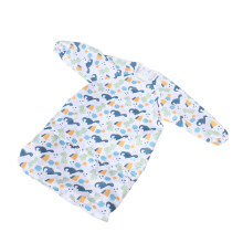 Elastic Chef Hat Kids Cooking Apron Full Coverage Smock Bibs For Boys And Girls Long Sleeve Food Catcher