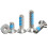 Countersunk Steel Hex Socket Screws with Blue Patch Lock Screw (M3 x 14 mm) 1