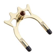 Billiards Cue Bridge Head 2pcs Portable Pool Cue Rest Holder Stand 7.8x9.8cm Golden for Easy Shots
