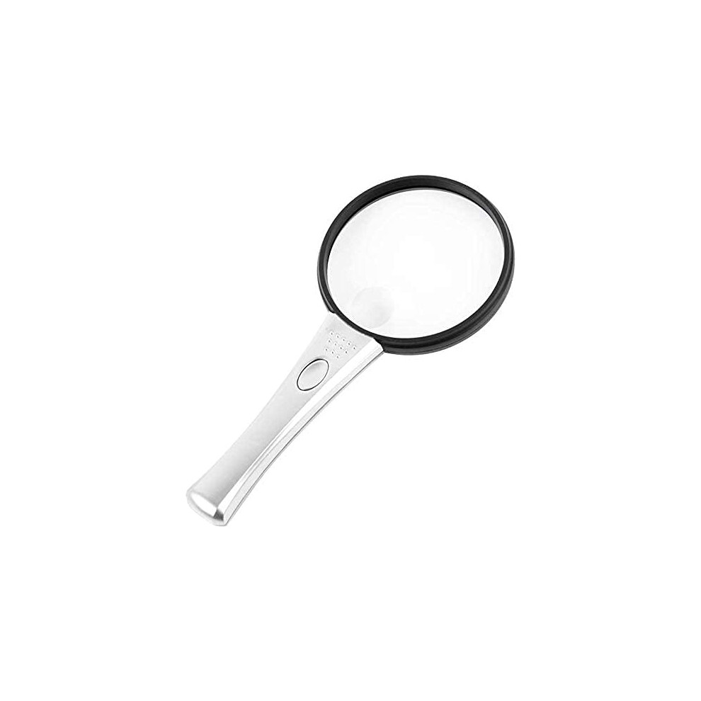 Lupe, magnifying glass, dual HD lens, 3x, 6x, magnification, 2 LED lights, handheld magnifier, 90 mm, magnifying glass, anniversary friendship years