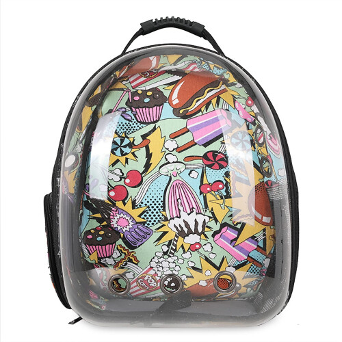 Pet Bag Space Capsule Cat Backpack Transparent Hard Shell Pod Cushion Adjustable Shoulder Straps Hiking Model E