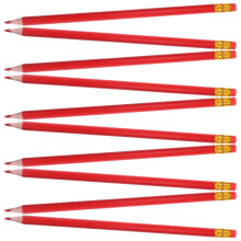 12 Pièces Crayons À Rouges Avec Gommes Pour Cartographie