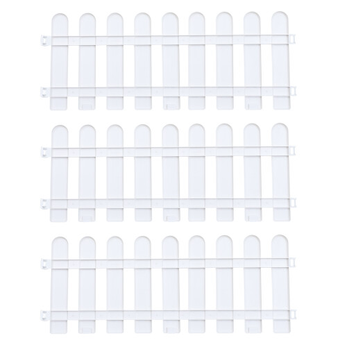 5 plastic tuinpalissade panelen met randafwerking