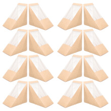 100Pièces Boîtes Triangle Sandwich Papier Kraft Premium