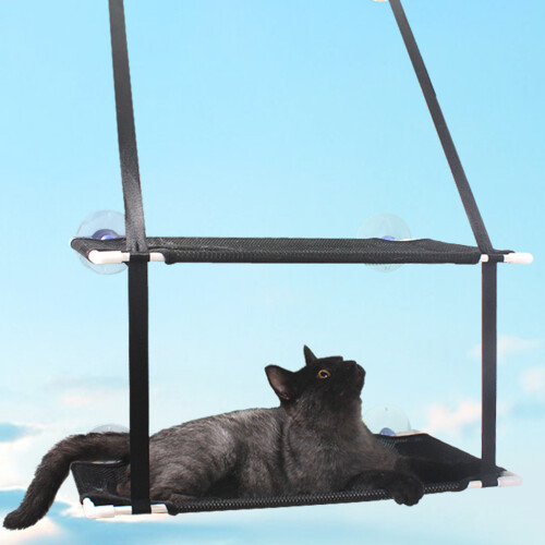 Cat Window Hammock with Double Layers & Strong Suction Cups 10KG Capacity 2