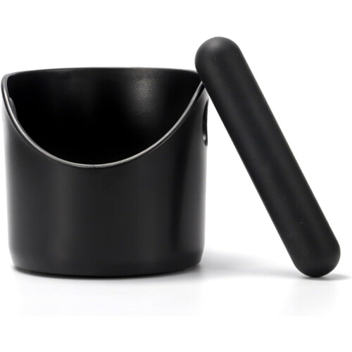 Small Capacity Coffee Knock Box for Espresso Grounds, Compact Waste Bin, Desktop Friendly Green 1