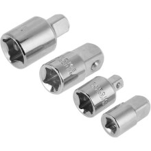 (As show, One size) 4 Pieces Socket Adapter and Reducer, Chrome Vanadium Steel Impact Adapter Reducers, Wrench Adapter Socket Adapter