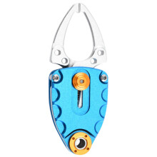 Locking Tackle Tool Metal Fish Control Claw, 3.74 x 1.57 Inch, Portable MultiFunctional Fishing Accessory Azul