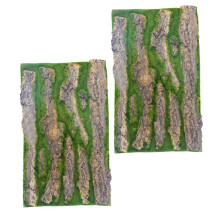 Reptile Tank Background with Imitation Bark, Coir Decorative Board for Turtle and Fish Tanks
