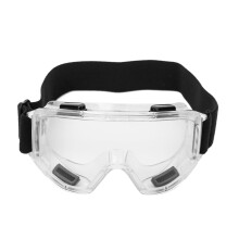 Safety goggles with transparent lenses, antifog, elastic strap, scratchresistant, eye protection, impactresistant glasses.