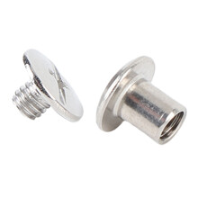 50 Set Stainless Steel Flat Round Head Rivets M4 5x6x9.5mm for Crafts